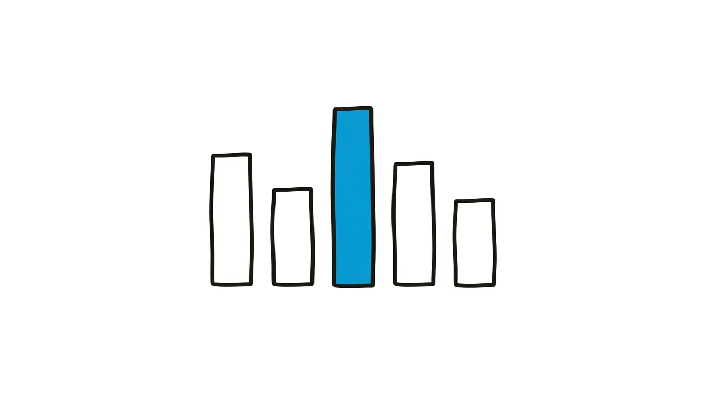Abstract illustration of a small set of vertical pulse bars of varying height.